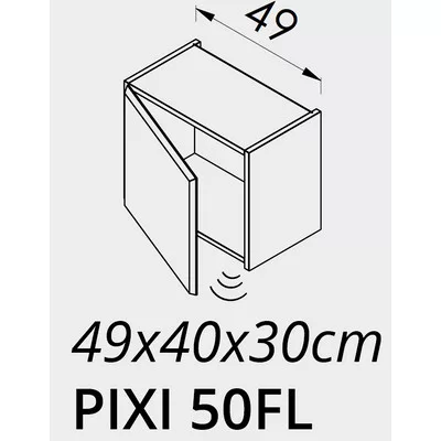 PIXI 50F felső szekrény + mozgásérzékelős világitás TBOSS
