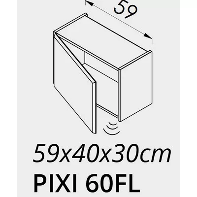 PIXI 60F felső szekrény + mozgásérzékelős világítás TBOSS