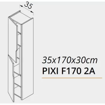 PIXI F170a magas kiegészítő szekrény TBOSS