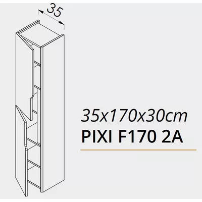 PIXI F170a magas kiegészítő szekrény TBOSS